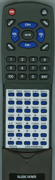 CURT RTDVD1072 Replacement Remote