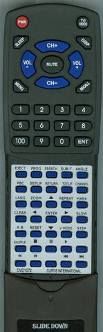CURT RTDVD1072 Replacement Remote