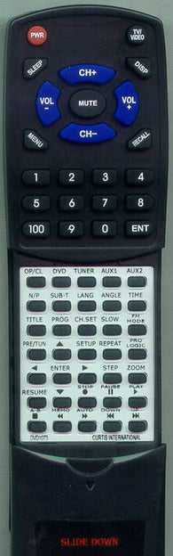 CURT RTDVD1073 Replacement Remote