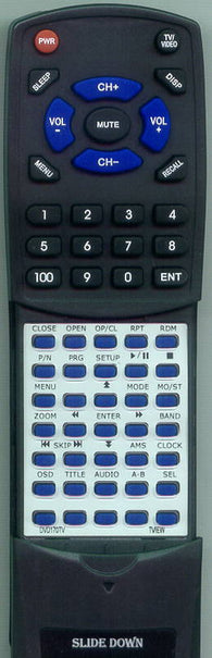 TVIEW DVD170TV Replacement Remote