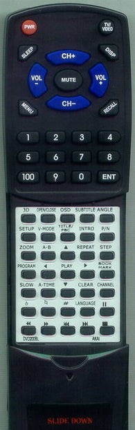 AKAI RTDVD200BL Replacement Remote