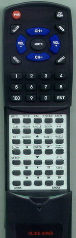 SUNGALE DVD2026 Replacement Remote