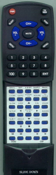 COBY RTDVD202 Replacement Remote