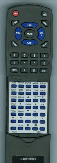 CAVS DVD101GII Replacement Remote