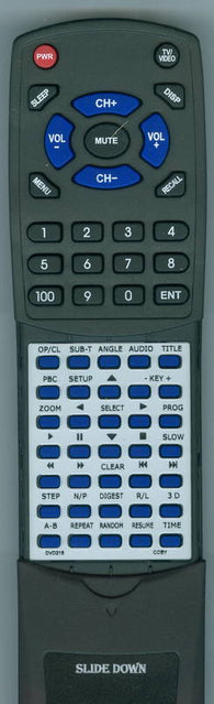 COBY RTDVD218 Replacement Remote