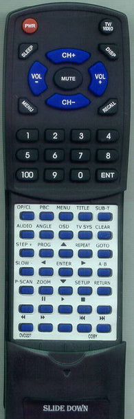 COBY RTDVD227 Replacement Remote
