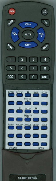 BOSS RTDVD2500 Replacement Remote