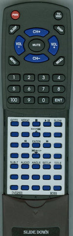 BOSS RTDVD2500 Replacement Remote
