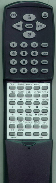 COBY RTDVD254 Replacement Remote