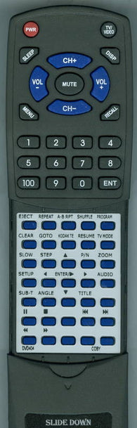 COBY RTDVD404 Replacement Remote