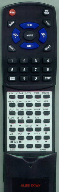 CLASSIC RTDVD42S Replacement Remote
