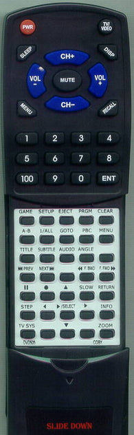 COBY RTDVD505 Replacement Remote