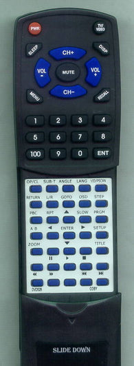 COBY RTDVD528 Replacement Remote