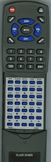 CLASSIC RTDVD52S Replacement Remote