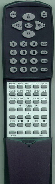 COBY DVD637 Replacement Remote