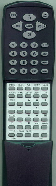 COBY RTDVD627 Replacement Remote