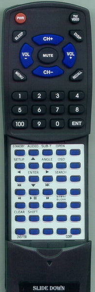 COBY RTDVD7700 Replacement Remote