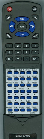 LASONIC RTDVD7880K Replacement Remote