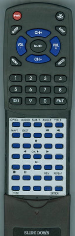 ORITRON RTDVD820 Replacement Remote