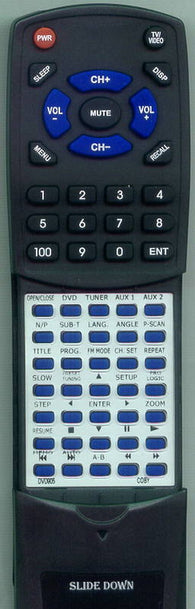 COBY RTDVD905 Replacement Remote