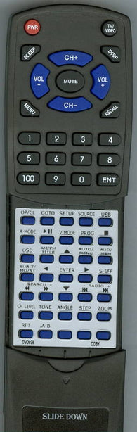 COBY RTDVD938 Replacement Remote