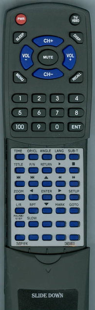 DAEWOO RTDVDP161K Replacement Remote