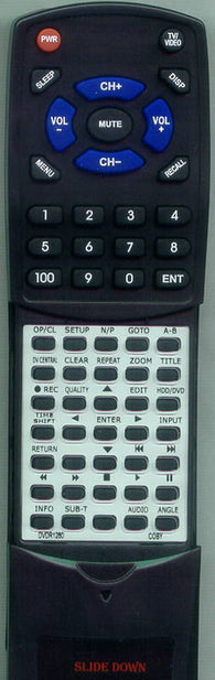 COBY RTDVDR1280 Replacement Remote