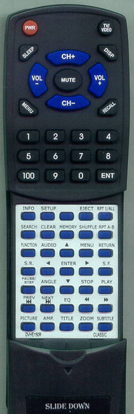 CLASSIC DVHE150R Replacement Remote