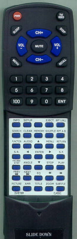CLASSIC RTDVHE150R Replacement Remote
