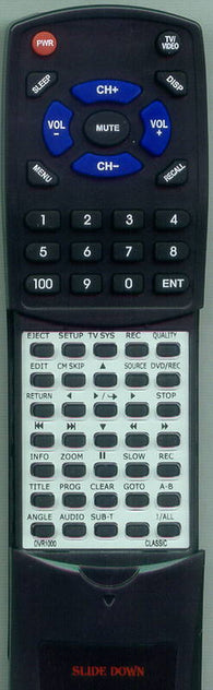 CLASSIC RTDVR1000 Replacement Remote