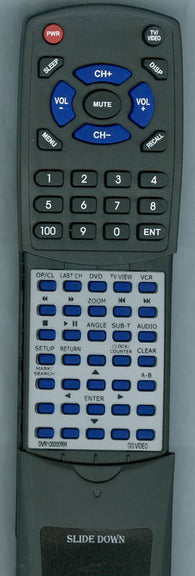 GO VIDEO RTDVR105000RM Replacement Remote