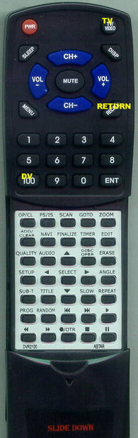 ASTARINSERT RTDVR2100 Replacement Remote