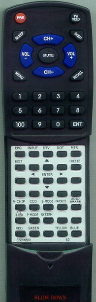 ILO E7501056202 Replacement Remote