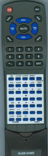 ELEMENT RTELEFW328B Replacement Remote