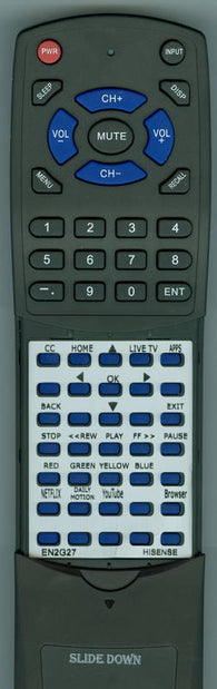 HISENSE RTEN2G27 Replacement Remote