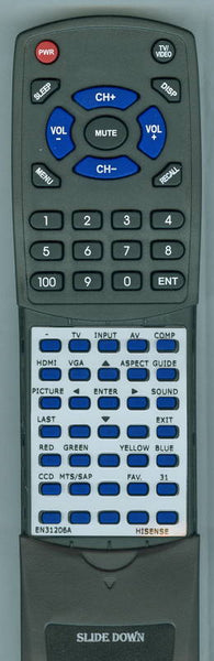 HISENSE RTEN31206A Replacement Remote