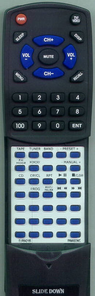 PANASONIC EUR642165 Replacement Remote