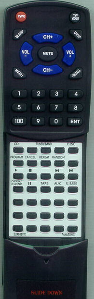 PANASONIC EUR642170 Replacement Remote