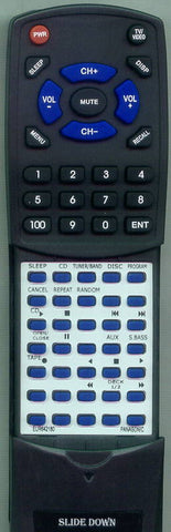 PANASONIC RTEUR642180 Replacement Remote