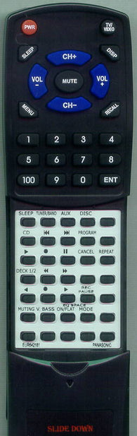 PANASONIC EUR642181 Replacement Remote