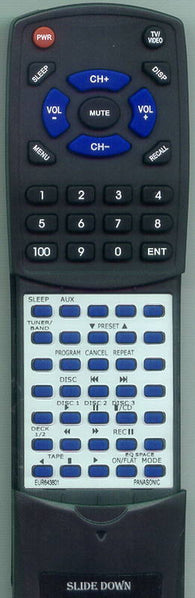 PANASONIC EUR643801 Replacement Remote