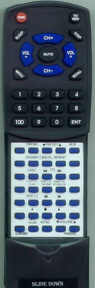 PANASONIC EUR643802 Replacement Remote