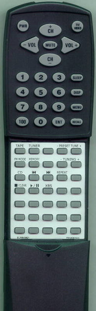 PANASONIC EUR643821 Replacement Remote