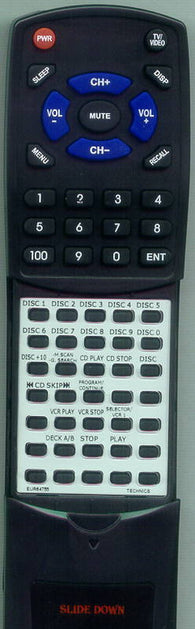 PANASONIC EUR64755 Replacement Remote