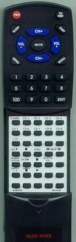 TECHNICS EUR64775 Replacement Remote