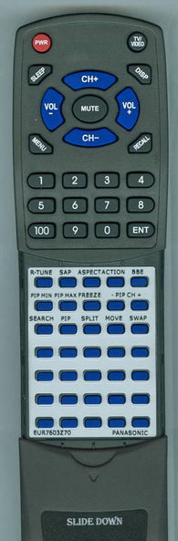 PANASONIC RTEUR7603Z70 Replacement Remote