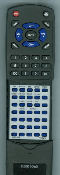 PANASONIC RTEUR7613Z8B. EUR7613Z80 Replacement Remote