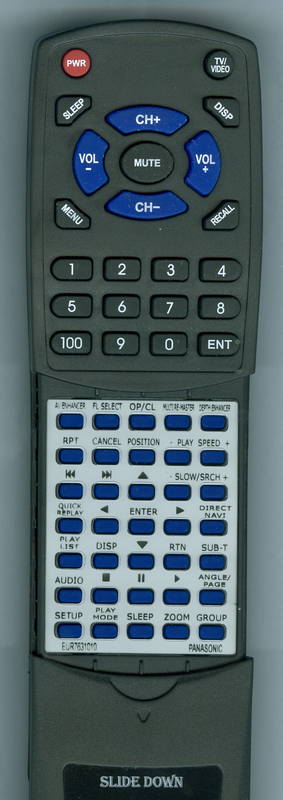 PANASONIC DVDCP72 Replacement Remote Control