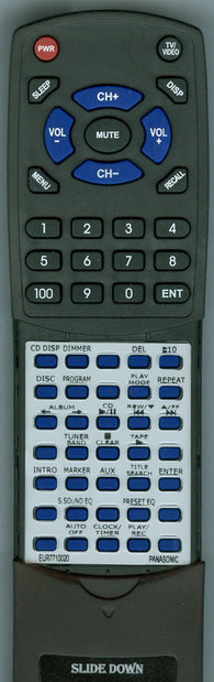 PANASONIC EUR7710020 Replacement Remote
