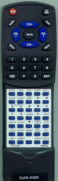 PANASONIC RTEUR7721KG0 Replacement Remote